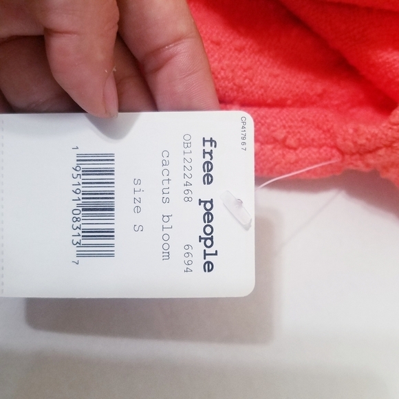 🌸 NEW Free People |‎ Cactus Bloom Sweatshirt, size Small - Picture 7 of 7